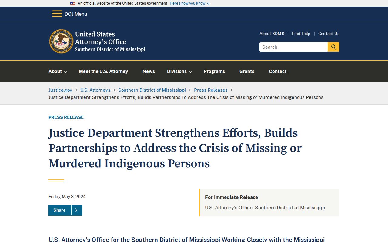 Justice Department partnership program involving Neshoba-area agencies